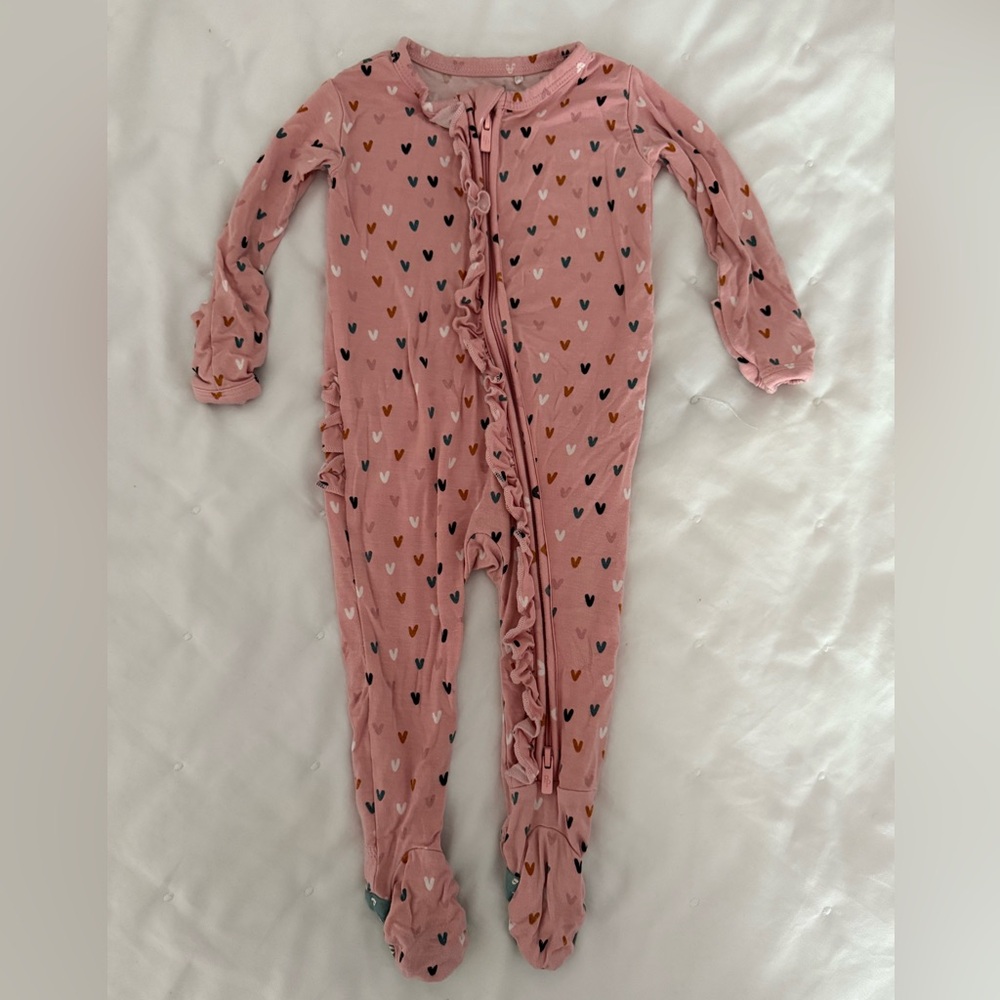 Posh Peanut Cassidy Ruffled Zippered Footie
